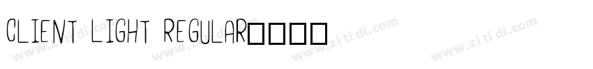 Client Light Regular字体转换